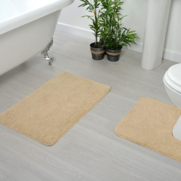 Allure Bath Fashions Stone Microfibre Luxury Non-Slip Bath Mat 50 x 80cm - Brown - Wilko - thumbnail 3