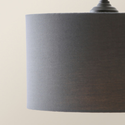ValueLights Reni Charcoal Drum Shade 3 Drop Bar Matte Black Diner LED Ceiling Light - Size: 123.5 x 98 x 25cm - Wilko - thumbnail 4