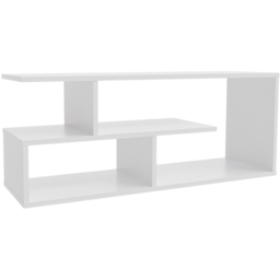 Shefa Eden 4 Shelf White TV Unit - Size: 40 x 100 x 30cm - Wilko - thumbnail 3