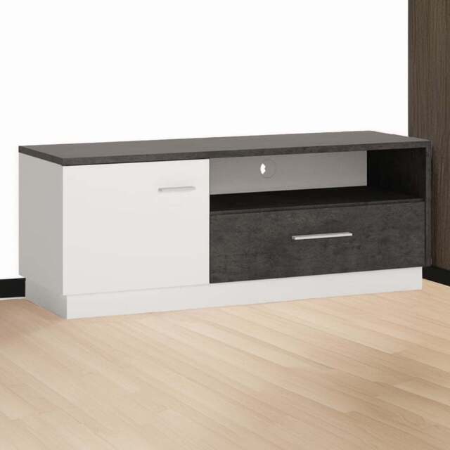 Florence Zingaro Single Door Single Drawer Single Shelf TV Unit - Grey - Furniture To Go - Wilko - image 1