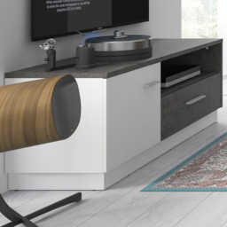 Florence Zingaro Single Door Single Drawer Single Shelf TV Unit - Grey - Furniture To Go - Wilko - thumbnail 6
