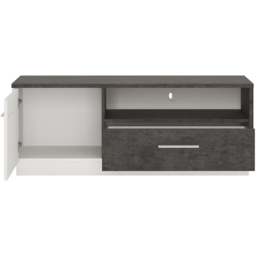 Florence Zingaro Single Door Single Drawer Single Shelf TV Unit - Grey - Furniture To Go - Wilko - thumbnail 4