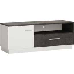 Florence Zingaro Single Door Single Drawer Single Shelf TV Unit - Grey - Furniture To Go - Wilko - thumbnail 3