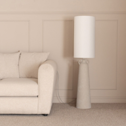 ValueLights Grayson Natural Ceramic Urn Style Midi LED Floor Lamp - Size: 12.3 x 27 x 27cm - Cream - Wilko - thumbnail 4
