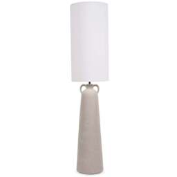 ValueLights Grayson Natural Ceramic Urn Style Midi LED Floor Lamp - Size: 12.3 x 27 x 27cm - Cream - Wilko