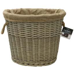 JVL Willow Antique Wash Log Basket with Rope Handles 46 x 57 x 47cm - Size: 57 x 47 x 46cm - Multi - JVL Homewares - Wilko - thumbnail 5