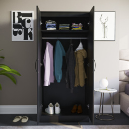 VIDA DESIGNS Hulio 2 Door Black Wardrobe - Wilko - thumbnail 6