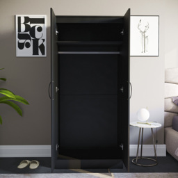 VIDA DESIGNS Hulio 2 Door Black Wardrobe - Wilko - thumbnail 7