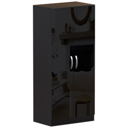 VIDA DESIGNS Hulio 2 Door Black Wardrobe - Wilko - thumbnail 3