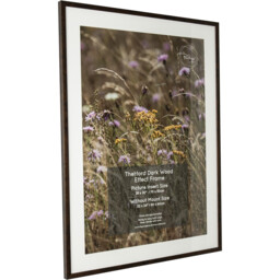Thetford Dark Wood Effect Frame Brown 32 x 24in - Wilko - thumbnail 3