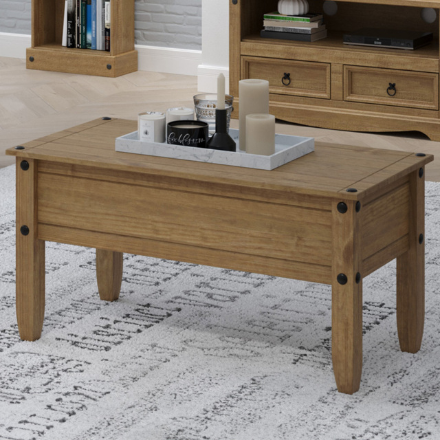 Core Products Corona Antique Pine Coffee Table - Brown - Wilko - image 1