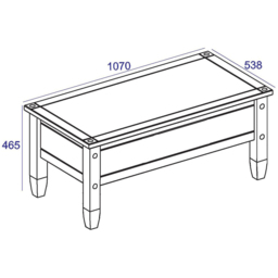 Core Products Corona Antique Pine Coffee Table - Brown - Wilko - thumbnail 6