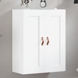 vidaXL 2 Door White Wall Mounted Cabinet - Size: 90 x 69.5 x 34cm - Wilko
