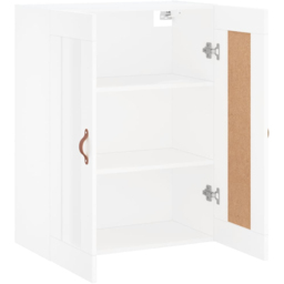 vidaXL 2 Door White Wall Mounted Cabinet - Size: 90 x 69.5 x 34cm - Wilko - thumbnail 5