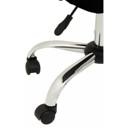 Interiors by Premier Brent Black and Chrome Swivel Home Office Chair - Size: 50 x 56 x 93cm - Multi - Wilko - thumbnail 6