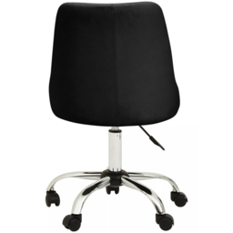 Interiors by Premier Brent Black and Chrome Swivel Home Office Chair - Size: 50 x 56 x 93cm - Multi - Wilko - thumbnail 5