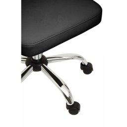 Interiors by Premier Brent Black and Chrome Swivel Home Office Chair - Size: 50 x 56 x 93cm - Multi - Wilko - thumbnail 7