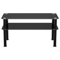 AVF Classic Black Glass Coffee Table - Size: 40 x 80 x 41.55cm - Wilko - thumbnail 4