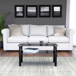 AVF Classic Black Glass Coffee Table - Size: 40 x 80 x 41.55cm - Wilko - thumbnail 5