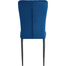 Elle Set of 4 Blue Velvet Effect Plush Padded Upholstered Dining Chair - MCC - Wilko - thumbnail 7