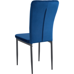 Elle Set of 4 Blue Velvet Effect Plush Padded Upholstered Dining Chair - MCC - Wilko - thumbnail 6