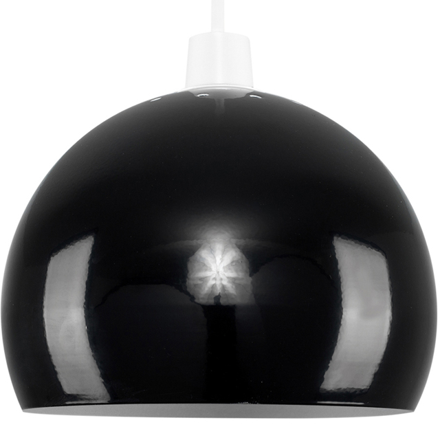 ValueLights Mini Arco Gloss Black Metal Pendant Shade - Size: 14.7 x 20 x 20cm - Wilko - image 1