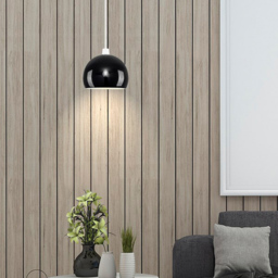 ValueLights Mini Arco Gloss Black Metal Pendant Shade - Size: 14.7 x 20 x 20cm - Wilko - thumbnail 3
