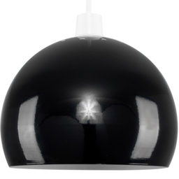 ValueLights Mini Arco Gloss Black Metal Pendant Shade - Size: 14.7 x 20 x 20cm - Wilko