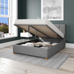 Aspire Hepburn Super King Grey Saxon Twill Ottoman Bed - Aspire Beds - Wilko - thumbnail 3