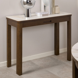 Florence Southampton Single Drawer Cream Ceramic Console Table - Size: 75 x 100 x 40cm - Multi - Furniture To Go - Wilko