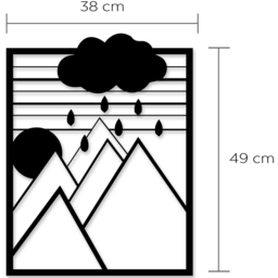 Decortie Black Minimalist Metal Modern Dreamer Wall Art - Size: 49 x 38 x 0.3cm - Wilko - thumbnail 5