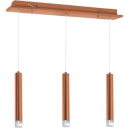 Milagro Copper LED Pendant Lamp 230V - Size: 10 x 45 x 100cm - Metalic - Wilko - thumbnail 1