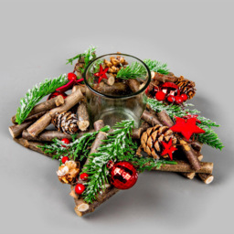 Shatchi Red Twig Star Candle Holder 22cm - Size: 22 x 16 x 6.5cm - Multi - Wilko - thumbnail 4