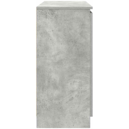vidaXL 2 Door 4 Drawer Concrete Grey Wooden Sideboard - Size: 76 x 100.5 x 35cm - Wilko - thumbnail 7