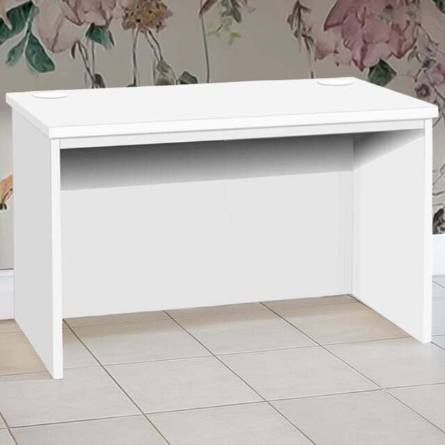 R White Cabinets Large Home Office Desk White - Size: 72.8 x 120 x 70cm - Wilko - image 1
