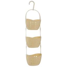 Premier Housewares 3 Tier Cream Shower Caddy - Size: 23 x 17 x 83cm - Wilko
