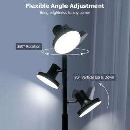 Costway 3 Way Adjustable LED Light Freestanding Tree Lamp - Size: 62 x 36 x 27cm - Black - Wilko - thumbnail 6