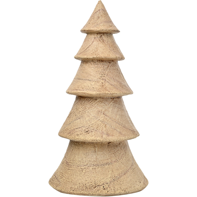 The Seasonal Gift Co. Wood Effect Christmas Tree 24cm - Size: 24.5 x 13 x 13cm - Brown - Wilko - image 1