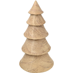 The Seasonal Gift Co. Wood Effect Christmas Tree 24cm - Size: 24.5 x 13 x 13cm - Brown - Wilko - thumbnail 3