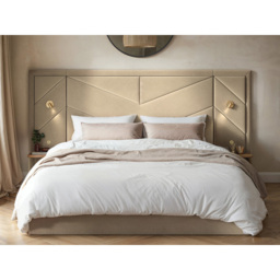Flair Alice King Size Beige Velvet Hotel Ottoman Bed with Light - Cream - Wilko - thumbnail 5