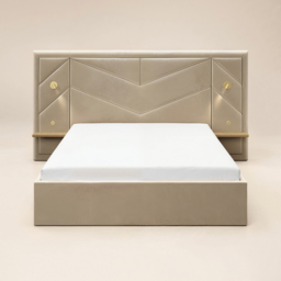 Flair Alice King Size Beige Velvet Hotel Ottoman Bed with Light - Cream - Wilko - thumbnail 4