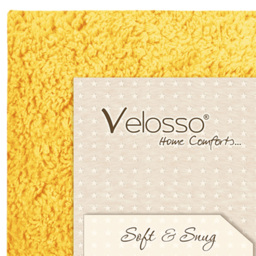Velosso King Size Ochre Teddy Fleece Fitted Sheet - Orange - Wilko - thumbnail 4