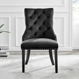 Furniturebox Arona Kensington 4 Seater Round Dining Set Black - Wilko - thumbnail 4