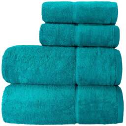 Velosso Velour Plush Cotton Jade Hand Towel 2 Pack - Green - Wilko