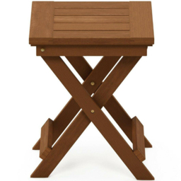 Walplus Tioman Natural Hardwood Adirondack Folding Table - Size: 34.8 x 42.67 x 35.81cm - Brown - Wilko - thumbnail 4
