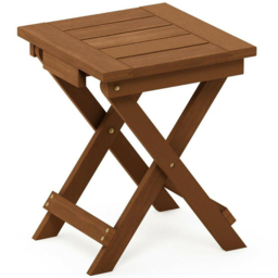 Walplus Tioman Natural Hardwood Adirondack Folding Table - Size: 34.8 x 42.67 x 35.81cm - Brown - Wilko - thumbnail 3