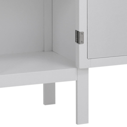 H&O Direct Slim White Tall Mirror Door Cabinet - Size: 190 x 38 x 30cm - Wilko - thumbnail 6