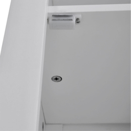 H&O Direct Slim White Tall Mirror Door Cabinet - Size: 190 x 38 x 30cm - Wilko - thumbnail 5