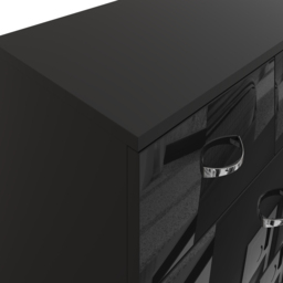 FWStyle Chilton 6 Drawer Black Gloss Chest of Drawers - Wilko - thumbnail 5
