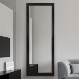 MirrorOutlet Caspian Black Wall Mirror 180 x 70cm - Wilko - thumbnail 3